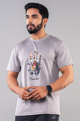 MINIMAL BUZZ FEARLESS GRAPHIC T-SHIRTS - LIGHT GREY